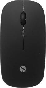 ⁦ماوس بلوتوث لاسلكي W10 بإضاءة ليد محمول مزدوج الوضع قابل لإعادة الشحن (بلوتوث 5.2 ومستقبل USB)، للاب توب/سطح المكتب/التابلت (أسود)، W10⁩ - الصورة ⁦3⁩