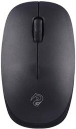 ماوس لاسلكي R10 ثنائي الوضع بلوتوث / 2.4G خفيف الوزن، 3 أزرار، 1600 نقطة لكل بوصة، تصميم صغير خفيف الوزن للمكتب والعمل (1 × بطارية ايه ايه متضمنة) من ريزيو، أسود