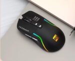 ⁦ماوس العاب لاسلكي R8 1761 RGB قابل لاعادة الشحن بوضع مزدوج وبلوتوث 2.4G 10 متر - اضاءة RGB - 7 ازرار - زر تشغيل/إيقاف موفر للطاقة - 3200 نقطة لكل بوصة - خفيف الوزن - للاعمال المكتبية⁩ - الصورة ⁦5⁩