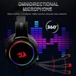 سماعة راس للالعاب مينتو H270 باضاءة ار جي بي من ريدراجون - مكبرات صوت داخلية 50 ملم - ميكروفون بخاصية الغاء الضوضاء - لاجهزة الكمبيوتر الشخصي/ بلاي ستيشن 4/ اكس بوكس/ الموبايل، أسود، سلكي، فوق الأذن - Image 4