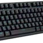 كيبورد ميكانيكي K80 بتوصيل USB تايب-C مع إضاءة خلفية و مفاتيح قابلة للتبديل باللون الأسود متوافق مع اللابتوب باللغة الإنجليزية