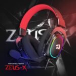 سماعة ألعاب سلكية Redrago.n H510 Zeus-X RGB – صوت محيطي 7.1، سماعات 53 مم مع وسائد أذن من رغوة الذاكرة وغطاء قماشي موثوق، متعددة المنصات، تعمل عبر USB لأجهزة الكمبيوتر، PS4، ونينتندو سويتش - Image 2