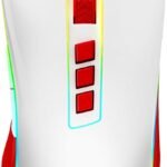 ماوس ألعاب كوبرا شيري M711C من ريدراجون، أبيض / أحمر