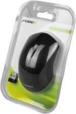 ⁦ماوس مكتب ضوئي لاسلكي Fv-187، 16000 نقطة لكل بوصة مع بطارية ايه ايه طويلة العمر وطاقة ذكية، تقنية 2.4 جيجاهرتز - أسود⁩ - الصورة ⁦3⁩