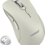 ماوس لاسلكي FV G200 من فوريف مع ميكروفون للعمل المكتبي 6 أزرار و2.4 جيجا 3200 نقطة لكل بوصة موفر للطاقة زر تشغيل إيقاف تصميم مريح مسافة فعالة 10 متر 1 × بطارية ايه متضمنة