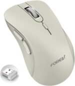 ماوس لاسلكي FV G200 من فوريف مع ميكروفون للعمل المكتبي 6 أزرار و2.4 جيجا 3200 نقطة لكل بوصة موفر للطاقة زر تشغيل إيقاف تصميم مريح مسافة فعالة 10 متر 1 × بطارية ايه متضمنة