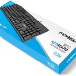 لوحة مفاتيح USB بسلك طراز FV-236 مع دعم اللغة العربية والإنجليزية، لون أسو