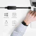 ⁦محول USB الى ايثرنت من تي بي لينك (UE306)، محول شبكة قابل للطي USB 3.0 الى جيجابت ايثرنت للشبكة المحلية للاب توب يدعم اجهزة نينتندو سويتش وويندوز ولينكس وابل ماك بوك OS 10.11-10.15 سيرفس⁩ - الصورة ⁦6⁩