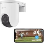 كاميرا مراقبة H8c برو بزاوية 360 درجة وخاصية الواي فاي وصوت ثنائي الاتجاه ورؤية ليلية ملونة وتتبع تلقائي وإمكانية العودة لاتجاهات محددة مسبقًا بنقرة واحدة من ايزفيز (كاميرا 3 ميجابيكسل بدقة 2K)