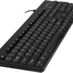 لوحة مفاتيح بسلك ومنفذ USB قياسية من ميتيون MT-K100 - اسود