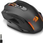 ماوس العاب لاسلكي ميست M691 بمستشعر ضوئي 4800 نقطة لكل بوصة تصميم مريح مع مسند لاصبع الابهام و3 ازرار جانبية وزر فاير رابيد من ريدراجون