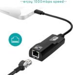 ⁦محول USB نوع سي 3.0 إلى ايثرنت ار جيه 45 جيجابت لان 10/100/1000 ميجابت لكل ثانية من تكنوتك، كروم⁩ - الصورة ⁦2⁩