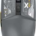 ماوس FV-210 ار جي بي قابل لإعادة الشحن ثنائي لاسلكي بلوتوث 5.1 بـ 2.4G - بطارية 500mAh ومستشعر PAW 3212 دقة 3200DPI، حماية من الأشعة فوق البنفسجية للألعاب والمكتب، لأنظمة ويندوز/iOS/أندرويد، رمادي