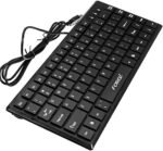 لوحة مفاتيح FV-65s بكابل رفيع بواجهة USB من فوريف، قم بالتوصيل وابدأ فورًا بالتشغيل - أسود