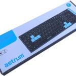 كيبورد فوريف سلكية USB مقاومة للماء مع طبقة واقية، فضي وابيض، موديل: FV-239