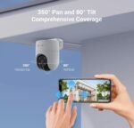 ⁦EZVIZ كاميرا قبة اتش 8 سي برو، واي فاي 360 درجة | صوت ثنائي الاتجاه، رؤية ليلية ملونة، تتبع تلقائي وعودة بنقرة واحدة لاتجاهات محددة مسبقا (3K/5MP)⁩ - الصورة ⁦3⁩