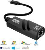 ⁦محول USB نوع سي 3.0 إلى ايثرنت ار جيه 45 جيجابت لان 10/100/1000 ميجابت لكل ثانية من تكنوتك، كروم⁩ - الصورة ⁦5⁩