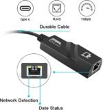 ⁦محول USB نوع سي 3.0 إلى ايثرنت ار جيه 45 جيجابت لان 10/100/1000 ميجابت لكل ثانية من تكنوتك، كروم⁩ - الصورة ⁦3⁩