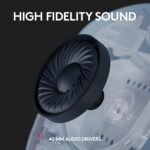 ⁦سماعة راس لاسلكية G435 لايت سبيد وبلوتوث للالعاب من لوجيتيك، خفيفة الوزن للغاية 165 غرام، ميكروفونات مدمجة، بطارية 18 ساعة، متوافقة مع دولبي اتموس والكمبيوتر وبلاي ستيشن 4 وبلاي ستيشن 5 ونينتندو سويتش⁩ - الصورة ⁦4⁩