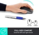 ⁦ماوس لوجيتك M190 ببطارية 18 شهر وإمكانية الاستخدام بكلتا اليدين وخاصية حفظ الطاقة باللون اسود ورمادي، سلكي⁩ - الصورة ⁦2⁩