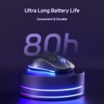 ⁦ماوس ألعاب لاسلكي M694 من ريدراجون بهيكل خلية نحل 7200 نقطة لكل انش ثلاثي الأوضاع خفيف الوزن بإضاءة ار جي بي و7 ازرار قابلة للبرمجة وبطارية تدوم طويلا ويدعم البرنامج للكمبيوتر وماك⁩ - الصورة ⁦5⁩