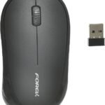 ماوس لاسلكي FV-185 بتصميم رائع مع مستقبل نانو USB بمدى 10 متر بدون أي تداخل وسرعة عالية من فوريف - لون أسود