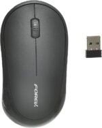 ماوس لاسلكي FV-185 بتصميم رائع مع مستقبل نانو USB بمدى 10 متر بدون أي تداخل وسرعة عالية من فوريف - لون أسود