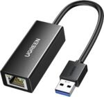 محول USB 3.0 الى إيثرنت ار جيه 45 جيجابت من يوجرين (أسود) - 20256