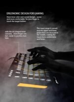 ⁦كيبورد ميتيون يو إس بي موديل K9420 مع إضاءة RGB خلفية ومفاتيح قابلة للبرمجة، أسود متوافق مع الكمبيوتر الشخصي باللغة العربية⁩ - الصورة ⁦5⁩