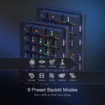 ⁦لوحة مفاتيح ألعاب ميكانيكية بإضاءة خلفية بألوان قوس قزح من سلسلة فالهايم من ريدراجون، لون أحمر، موديل K608-R⁩ - الصورة ⁦3⁩