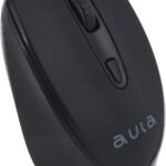 ماوس لاسلكي اولا عالي السرعة أنيق فعال للكمبيوتر 1.5 فولت 13 مللي أمبير من اكسيسوريز شوب، أسود AM205