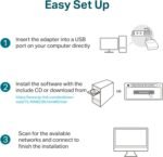 ⁦محول تي بي لينك TL-WN823N ميني لاسلكي N USB بسرعة 300 ميجابت في الثانية⁩ - الصورة ⁦3⁩