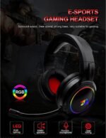 سماعة راس للالعاب مينتو H270 باضاءة ار جي بي من ريدراجون - مكبرات صوت داخلية 50 ملم - ميكروفون بخاصية الغاء الضوضاء - لاجهزة الكمبيوتر الشخصي/ بلاي ستيشن 4/ اكس بوكس/ الموبايل، أسود، سلكي، فوق الأذن - Image 3