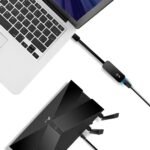 ⁦محول USB الى ايثرنت من تي بي لينك (UE306)، محول شبكة قابل للطي USB 3.0 الى جيجابت ايثرنت للشبكة المحلية للاب توب يدعم اجهزة نينتندو سويتش وويندوز ولينكس وابل ماك بوك OS 10.11-10.15 سيرفس⁩ - الصورة ⁦5⁩