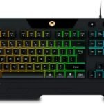 كيبورد ميتيون يو إس بي موديل K9420 مع إضاءة RGB خلفية ومفاتيح قابلة للبرمجة، أسود متوافق مع الكمبيوتر الشخصي باللغة العربية