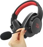 سماعة رأس للالعاب H720 يوروب من ريدراجون توصيل بواسطة كابل C نوع لاجهزة ايباد والتابلت والموبايل تحكم مدمج رفع خفض مستوى الصوت تشغيل ايقاف مؤقت مع اغطية اذن قابلة للدوران أسود فوق الأذن - Image 5