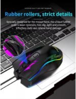 ⁦ماوس العاب عالي الجودة FV-509 باضاءة خلفية LED جيدة التهوية - 6400 نقطة لكل بوصة - للكمبيوتر الشخصي، USB⁩ - الصورة ⁦5⁩