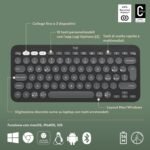 ⁦لوجيتيك مفاتيح بيبل 2 K380s - تصميم كويرتي ايطالي، جرافيت، بلوتوث⁩ - الصورة ⁦5⁩