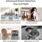 ⁦كاميرا واي فاي داخلية MC200،1080 بكسل، قبة اي بي، 360 درجة من ميركوسيس، تعمل مع مساعد جوجل وأمازون اليكسا⁩ - الصورة ⁦5⁩