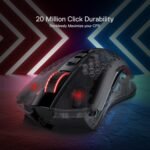 ⁦ريدراجون ماوس العاب لاسلكي ستورم برو M808، شكل قرص العسل RGB - مستشعر بصري 16000 نقطة لكل بوصة - ازرار ماكرو قابلة للبرمجة - تسجيل دقيق⁩ - الصورة ⁦5⁩