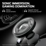 ⁦سماعة راس كلاود 2 للالعاب من هايبر اكس لاجهزة الكمبيوتر وبلاي ستيشن 4 واكس بوكس ون ونينتندو سويتش، احمر، سماعة راس سلكية مقاس واحد⁩ - الصورة ⁦3⁩