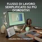 ⁦لوجيتيك مفاتيح بيبل 2 K380s - تصميم كويرتي ايطالي، جرافيت، بلوتوث⁩ - الصورة ⁦2⁩