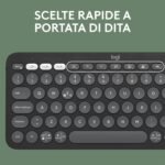 ⁦لوجيتيك مفاتيح بيبل 2 K380s - تصميم كويرتي ايطالي، جرافيت، بلوتوث⁩ - الصورة ⁦3⁩