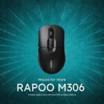 ⁦ماوس لاسلكي صامت بتصميم مريح 2.4 جيجاهرتز من رابو، لون أسود M306⁩ - الصورة ⁦2⁩