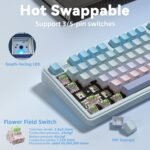 كيبورد ميكانيكي لاسلكي K108 برو بشاشة ومقبض من لينجباو، كيبورد كريمية بالحجم الكامل قابل للتبديل السريع، بطارية 10000mAh، غطاء مفاتيح PBT مطبوع جانبيا، اضاءة خلفية RGB، كيبورد العاب ثلاثية الاوضاع - Image 6