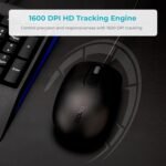 ⁦ماوس بسلك USB من رابو – اسود، N200⁩ - الصورة ⁦2⁩