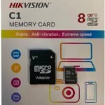 بطاقة ذاكرة Micro SD اتش سي 8 جيجا من هايكفيجين ام اس دي، سلسلة C1 مع محول 23 ميجابايت/ثانية 10 ميجابايت/ثانية الفئة 10