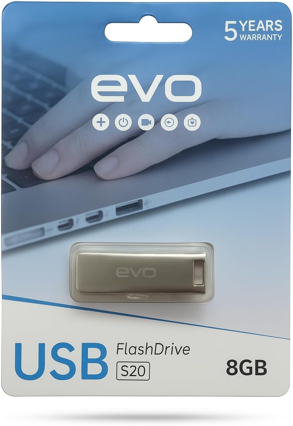 61JUAFsJrOL._AC_SL1500_ ذاكرة فلاش USB من ايفو S20، سعة 8 جيجابايت - Image 1