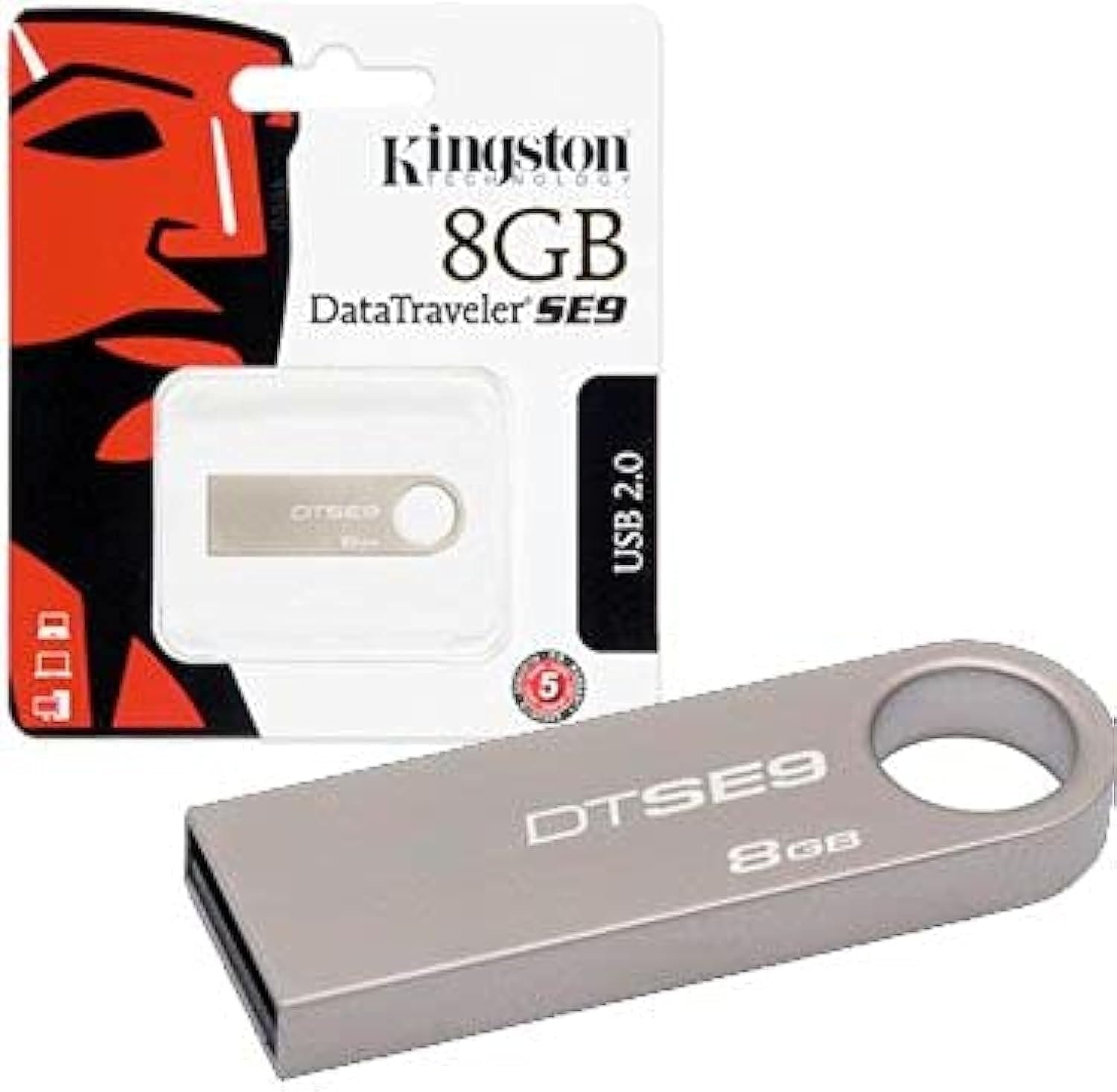 61McEYtjDbL._AC_SL1500_ كينغستون ذاكرة فلاش دي تي SE9 سعة 8 جيجابايت - فضي، usb2.0، سعة 8.0 GB (نسخة) - الصورة 1
