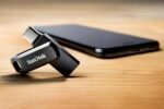 ⁦فلاش ميموري مزدوجة 256 جيجابايت USB-C من سانديسك، أسود - SDDDC3-256G-GAM46⁩ - الصورة ⁦2⁩